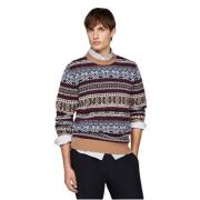 Fair Isle ullblanding jacquard genser