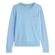 Blå Jersey Stitch Casual Topp