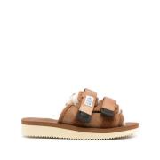 Brune Shearling-Trimmed Slides