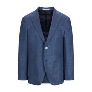 Blå Melert Frislid Buffalo Blazer