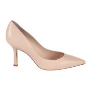 Nude Leather Heels 80mm