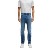 Slim Fit Denim Jeans Kasjmir Effekt