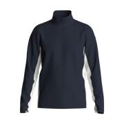 Marineblå Merino Zip-Up Sweater