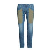 Slim Fit Alcantara Patch Grønn Jeans