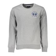 Brodert Crewneck Sweatshirt Grå Menn