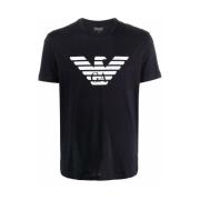 Navy/hvit Eagle-logo T-skjorte