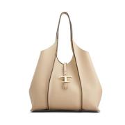 Kornet Beige Skinn Tote Bag