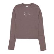 Signature Long Sleeve Crewneck T-skjorte