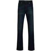 Blå Denim Tapered Leg Jeans