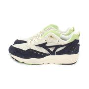 Navy Green White Sneakers for Menn