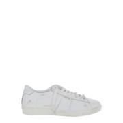 Blankt Skinn Sneakers Hvit