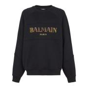 Vintage Balmain Embroidered Oversized Sweatshirt