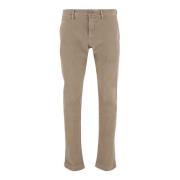 Slim Fit Beige Bomullsbukser