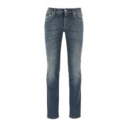 Slim-Fit Jeans med bleket mønster