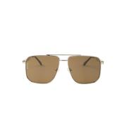 Gull/brun Aviator solbriller