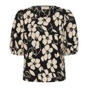 Blomster Puff Erme Bluse