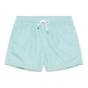 Polyester Svømmeshorts med Elastisk Belte