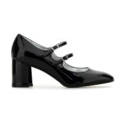 Svart skinn Alice pumps 7cm hæl