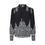 Bluse med paisley mønster