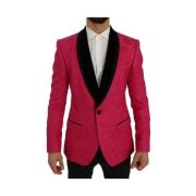 Rosa Blomster Slim Fit Blazer