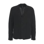 Svart Lin Blazer for Menn