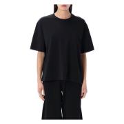 Svart Cotton Lee T-skjorte med Crew Neck