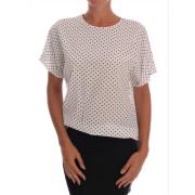 Elegant Polka Dot Silkebluse