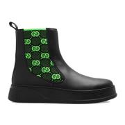 Lær High-Top Støvler med Monogram