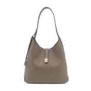 Deco Pebbled Leather Large Shoulder Bag