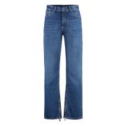 Straight-leg Jeans med Sidelomme