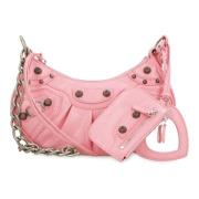 Studded Skinn Crossbody Veske