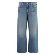 Kontraststitched Ankelen Jeans