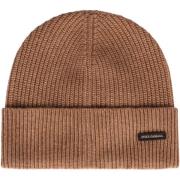 Ribbestrikket Ull Beanie Lue