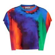 Multifarget Tie Dye Trykket T-Skjorte