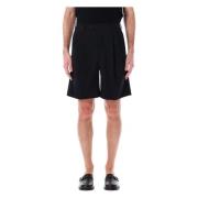 Sort Ull Gabardine Wide Leg Shorts