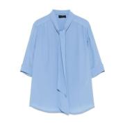 Himmelsblå Oversized Bluse