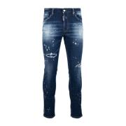 Menns Knapp Jeans