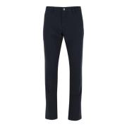 Stretch Bomull Navy Straight Bukser