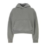 Oversize Grå Bomulls Sweatshirt