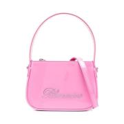 Fuchsia Rhinestone Logo Tote Bag