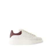 Hvit Burgunder Oversize Skinn Sneakers