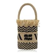 Rattan Bucket Bag Damehåndveske