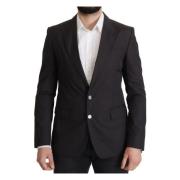 Elegant Taormina Svart Bomull Blazer