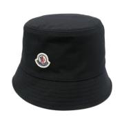 Svart Bucket Hat med Patch