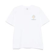 Hvit Logo Print Crew Neck T-skjorte