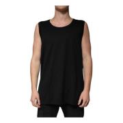 Svart Bomull Tank Top