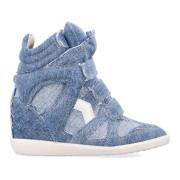 Denim High-Top Sneakers Lyseblå