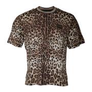 Leopard Print Crew Neck T-shirt