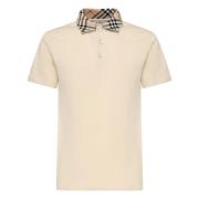 Beige T-skjorter og Polos med Kontrastkrage