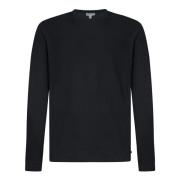 Ribbet Crew Neck T-skjorter og Polos